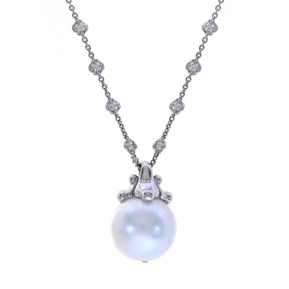 Paul Morelli South Sea Pearl on Diamond Necklace